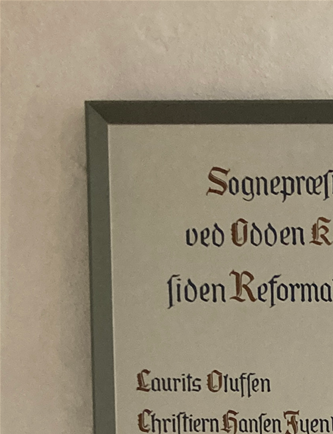 Oversigt over sognepræster (Odden kirke)